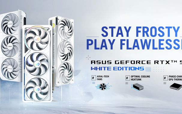 ASUS Unveils White GeForce RTX 50 Series Graphics Cards